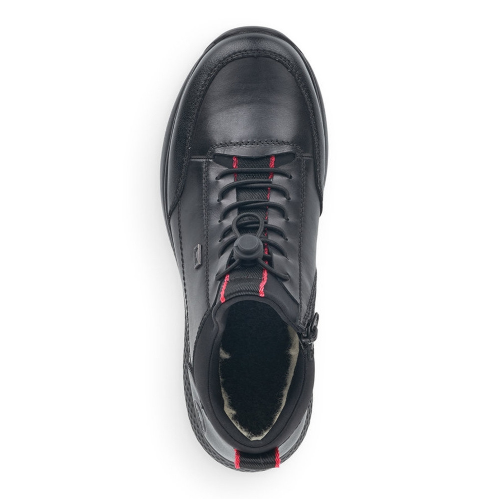 detail Pánska členková obuv RIEKER B7693-00 čierna W0