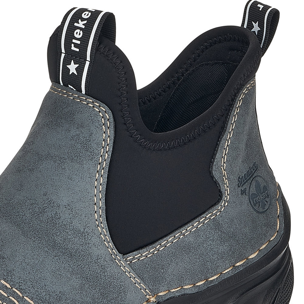 detail Dámska členková obuv RIEKER 75064-14 modrá W3