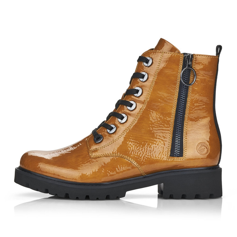 detail Dámská kotníková obuv REMONTE D8671-68 žlutá W2