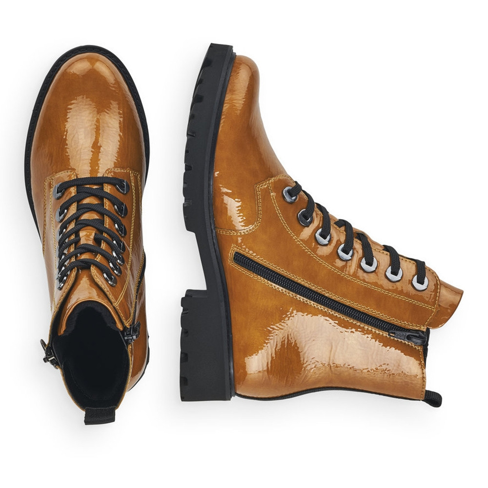 detail Dámská kotníková obuv REMONTE D8671-68 žlutá W2