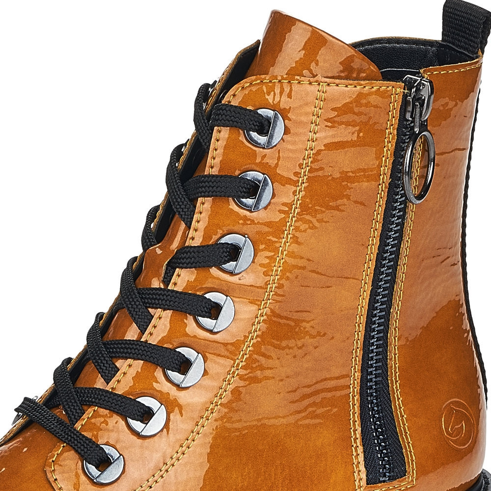 detail Dámská kotníková obuv REMONTE D8671-68 žlutá W2