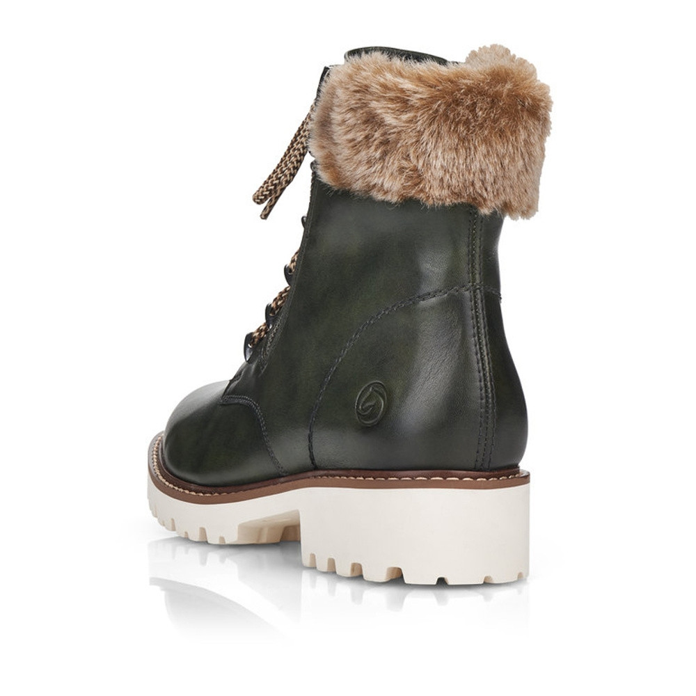 detail Dámská kotníková obuv REMONTE D8692-54 zelená W1