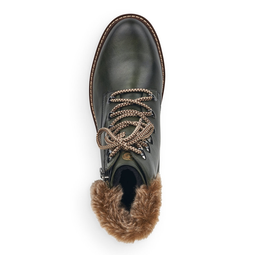 detail Dámská kotníková obuv REMONTE D8692-54 zelená W1