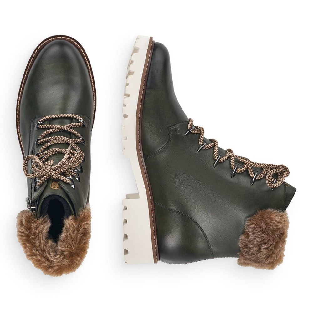 detail Dámská kotníková obuv REMONTE D8692-54 zelená W1