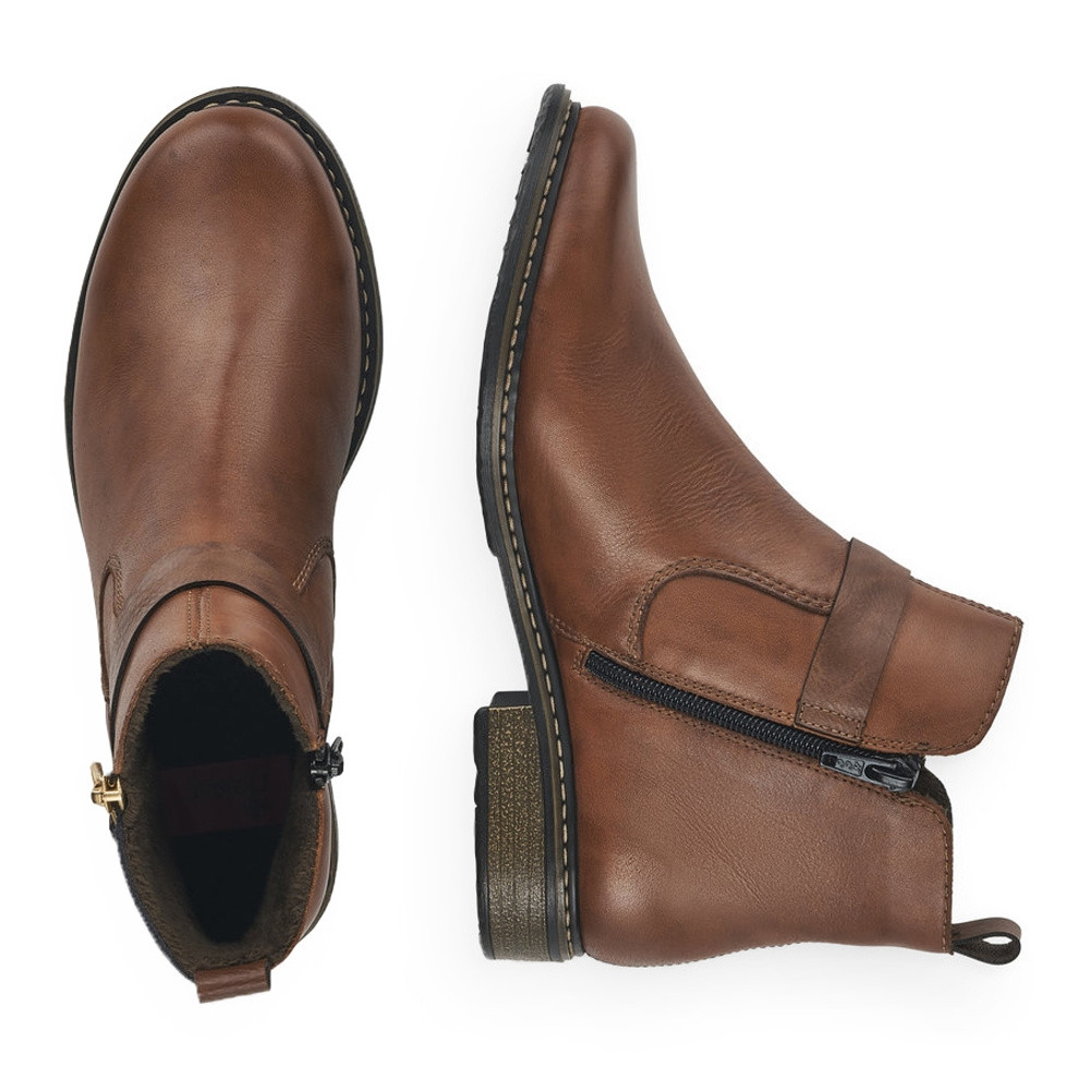 detail Dámská kotníková obuv RIEKER Z4959-22 hnědá W5