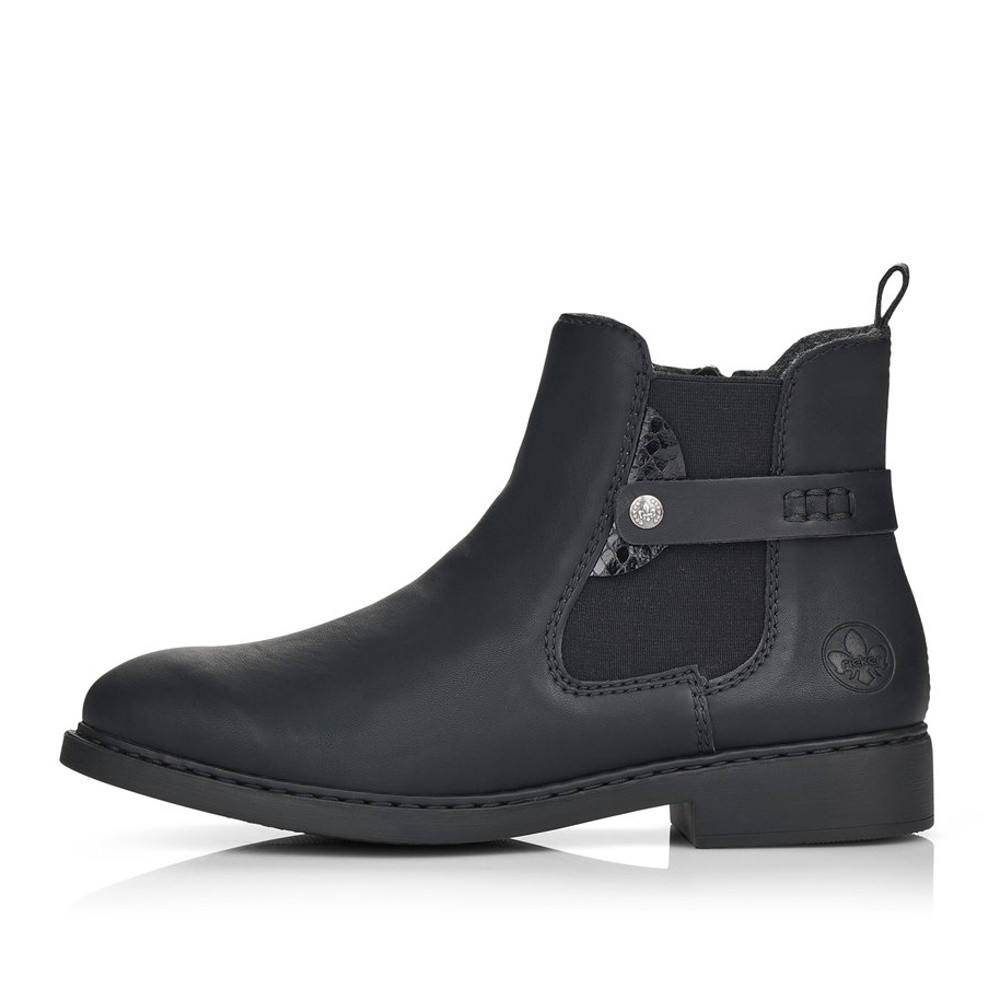 detail Dámska členková obuv RIEKER Z6161-00 čierna W1