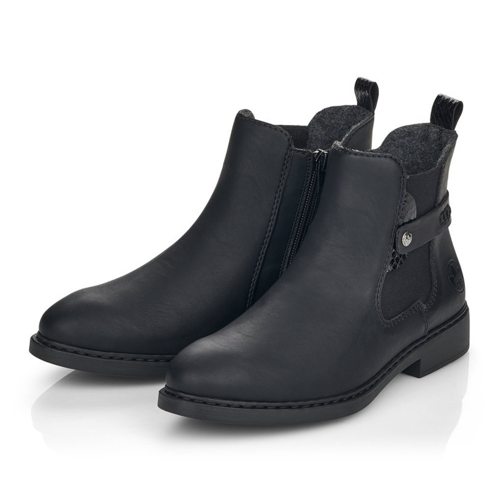 detail Dámska členková obuv RIEKER Z6161-00 čierna W1