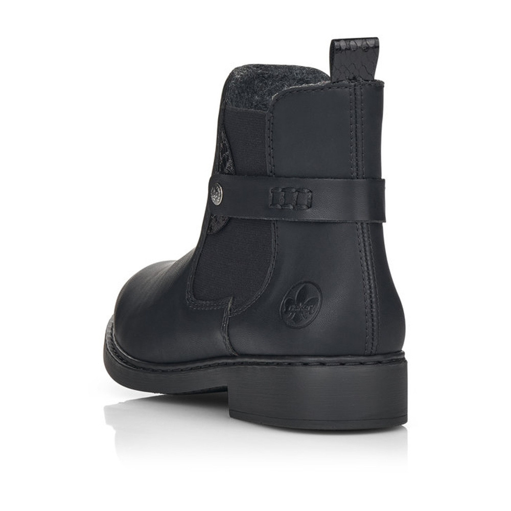 detail Dámska členková obuv RIEKER Z6161-00 čierna W1