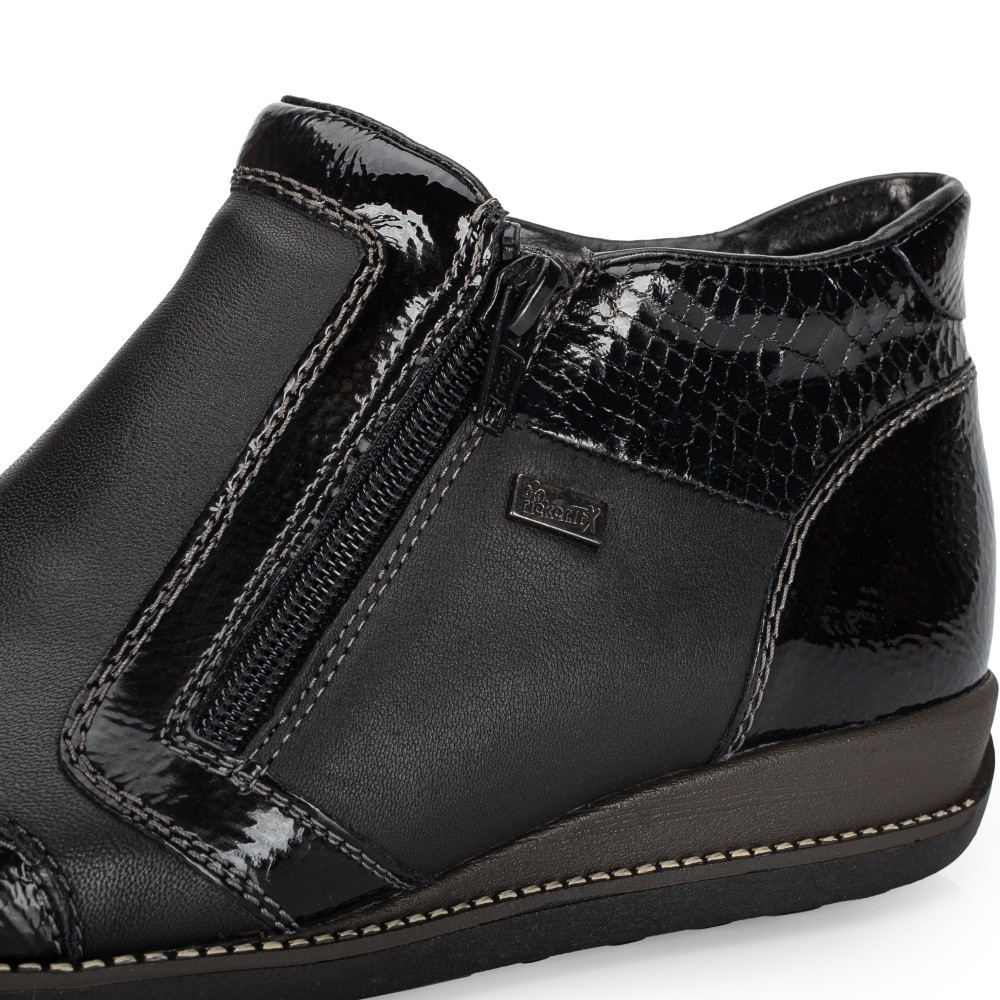 detail Dámska členková obuv RIEKER 44278-00 čierna W5