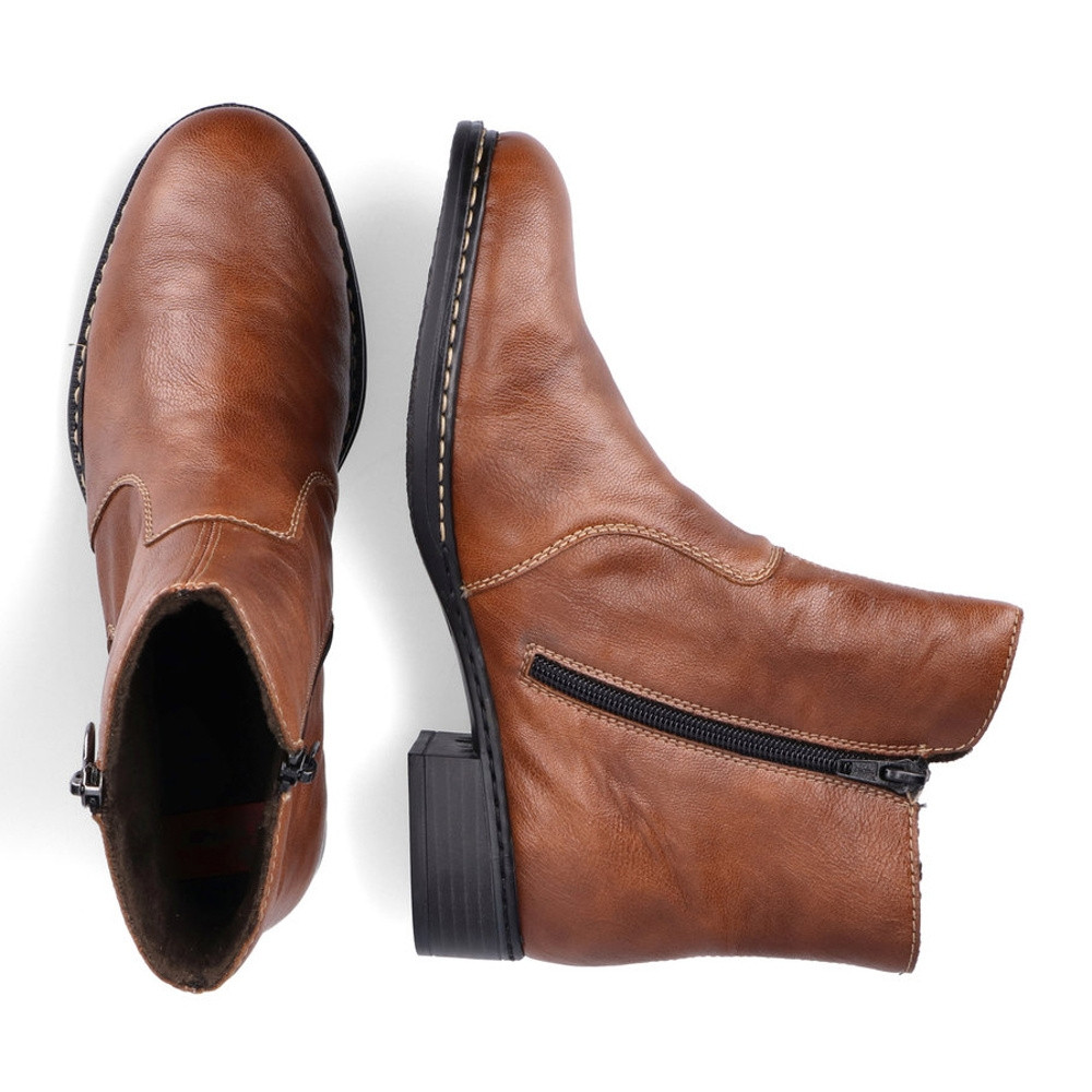 detail Dámská kotníková obuv RIEKER 73450-22 hnědá W4