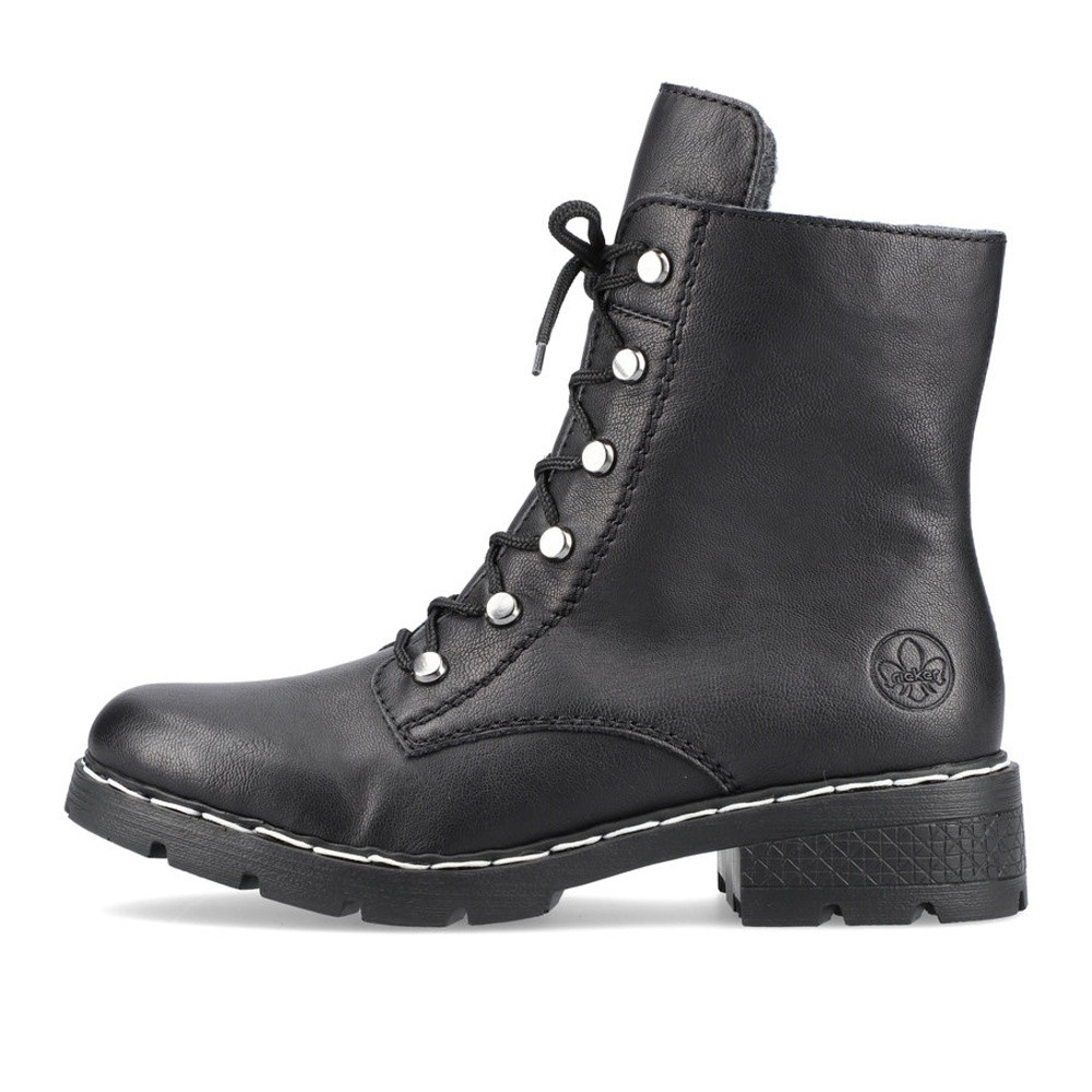 detail Dámská kotníková obuv RIEKER 76322-01 černá W1