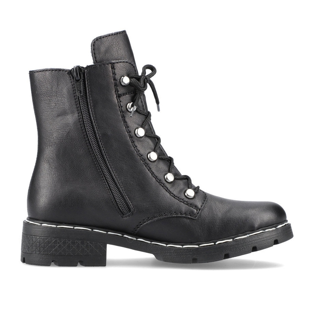 detail Dámská kotníková obuv RIEKER 76322-01 černá W1