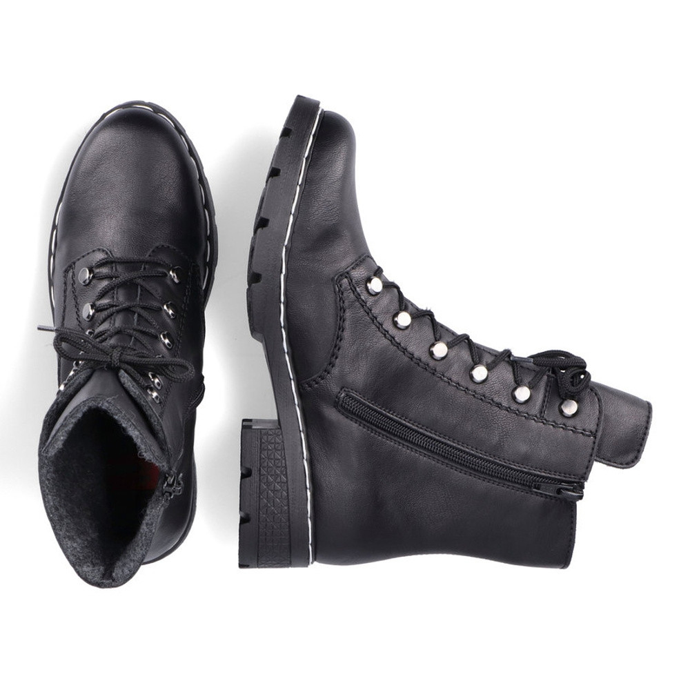 detail Dámská kotníková obuv RIEKER 76322-01 černá W1