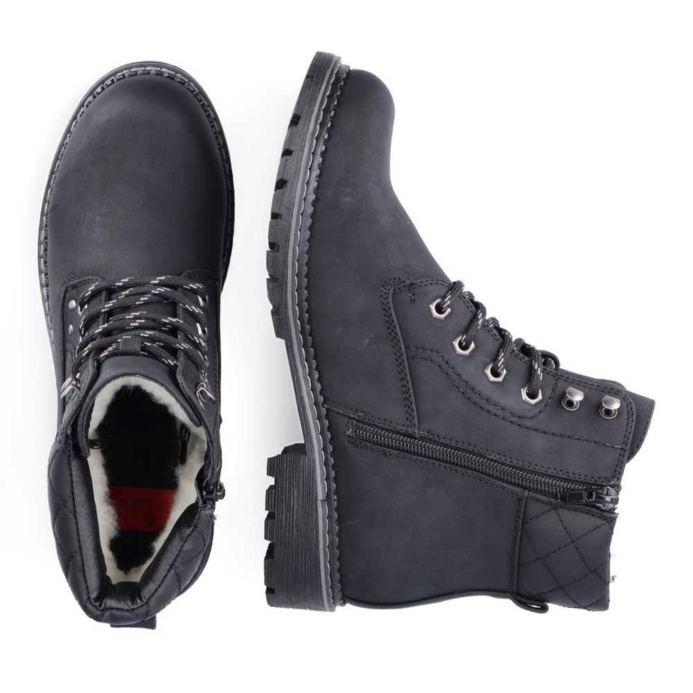 detail Dámská kotníková obuv RIEKER 95122-00 černá W2