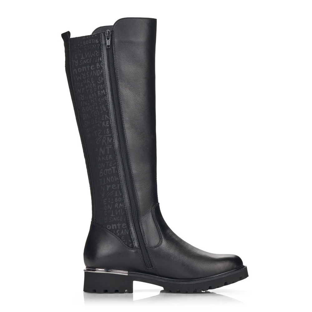 detail Dámské kozačky REMONTE D8690-01 černá W1