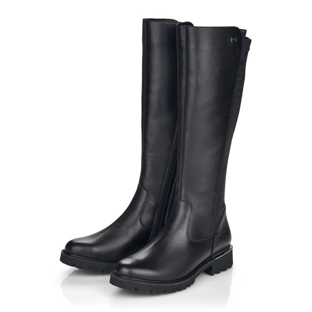 detail Dámské kozačky REMONTE D8690-01 černá W1