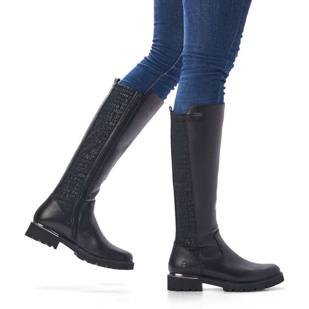 detail Dámské kozačky REMONTE D8690-01 černá W1