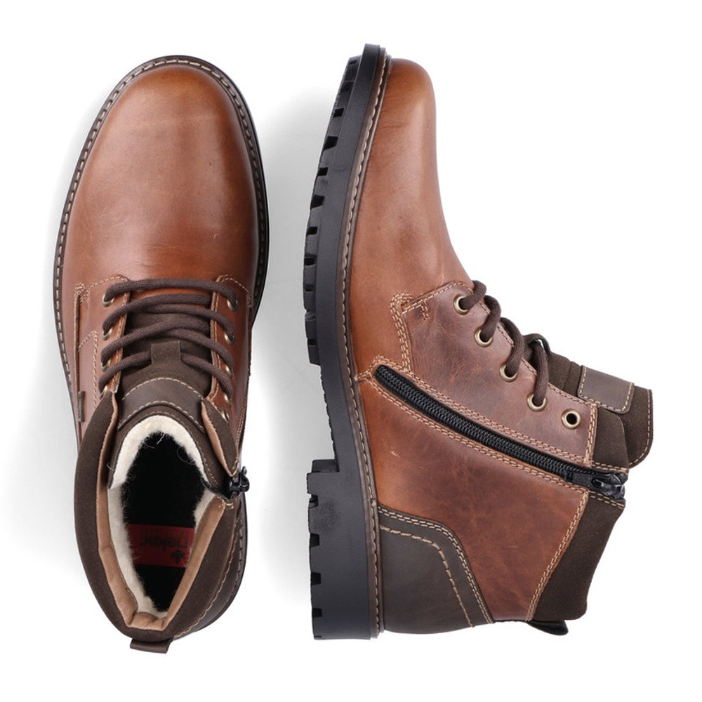 detail Pánská kotníková obuv RIEKER F4610-24 hnědá W2