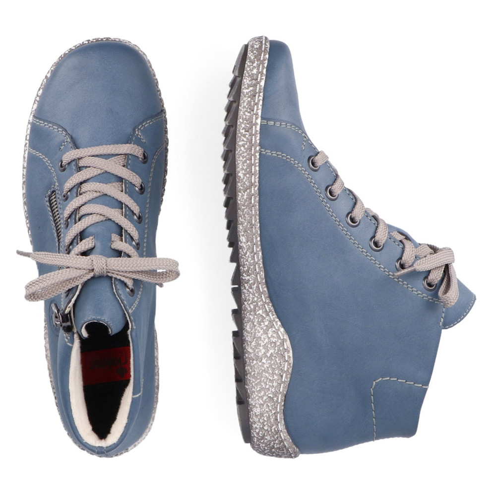 detail Dámská kotníková obuv RIEKER L7520-14 modrá W1