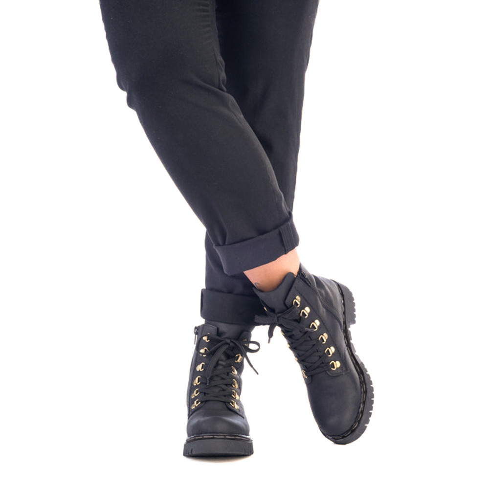 detail Dámska členková obuv RIEKER Y2422-00 čierna W4