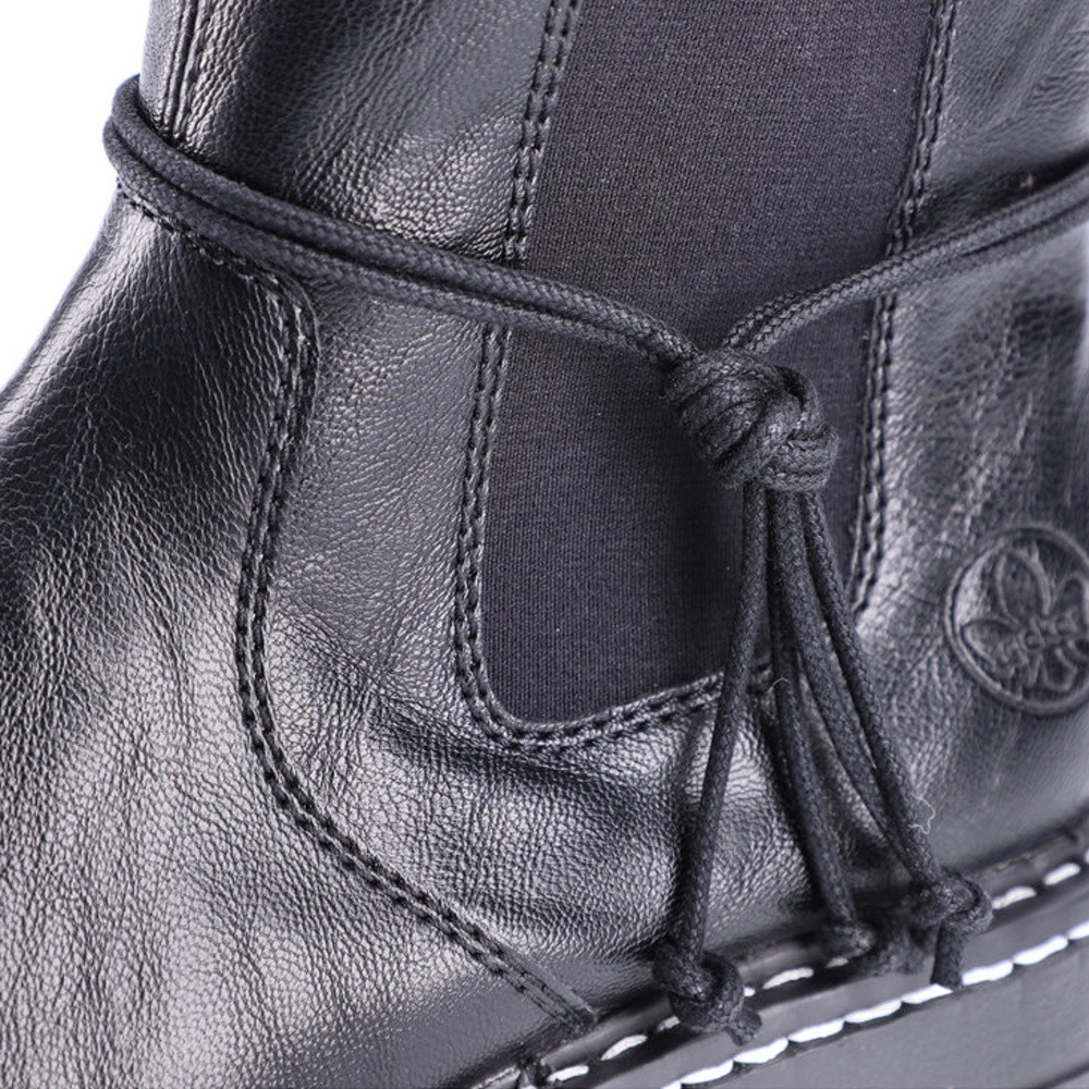detail Dámska členková obuv RIEKER Z5580-00 čierna W1