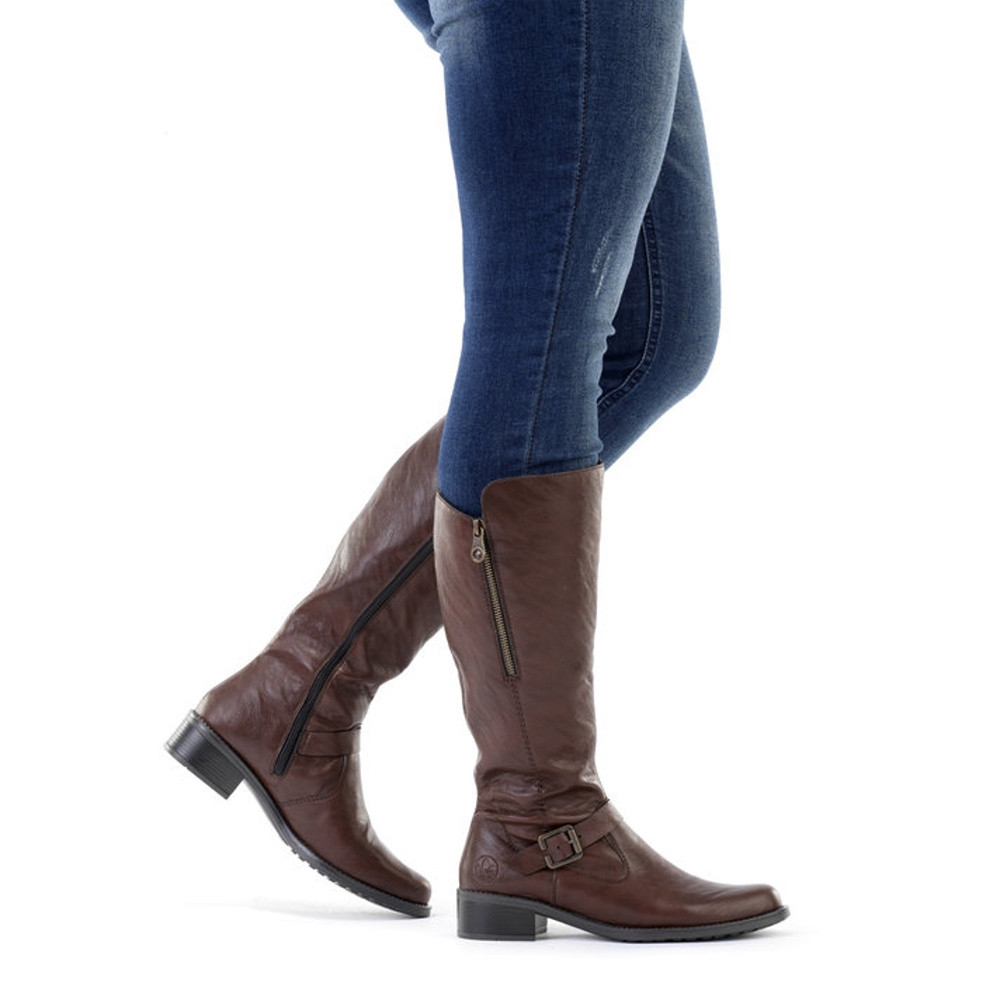 detail Dámské kozačky RIEKER RIE-10302087-W1 hnědá