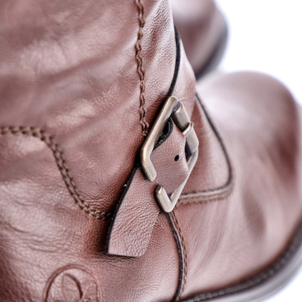 detail Dámské kozačky RIEKER RIE-10302087-W1 hnědá