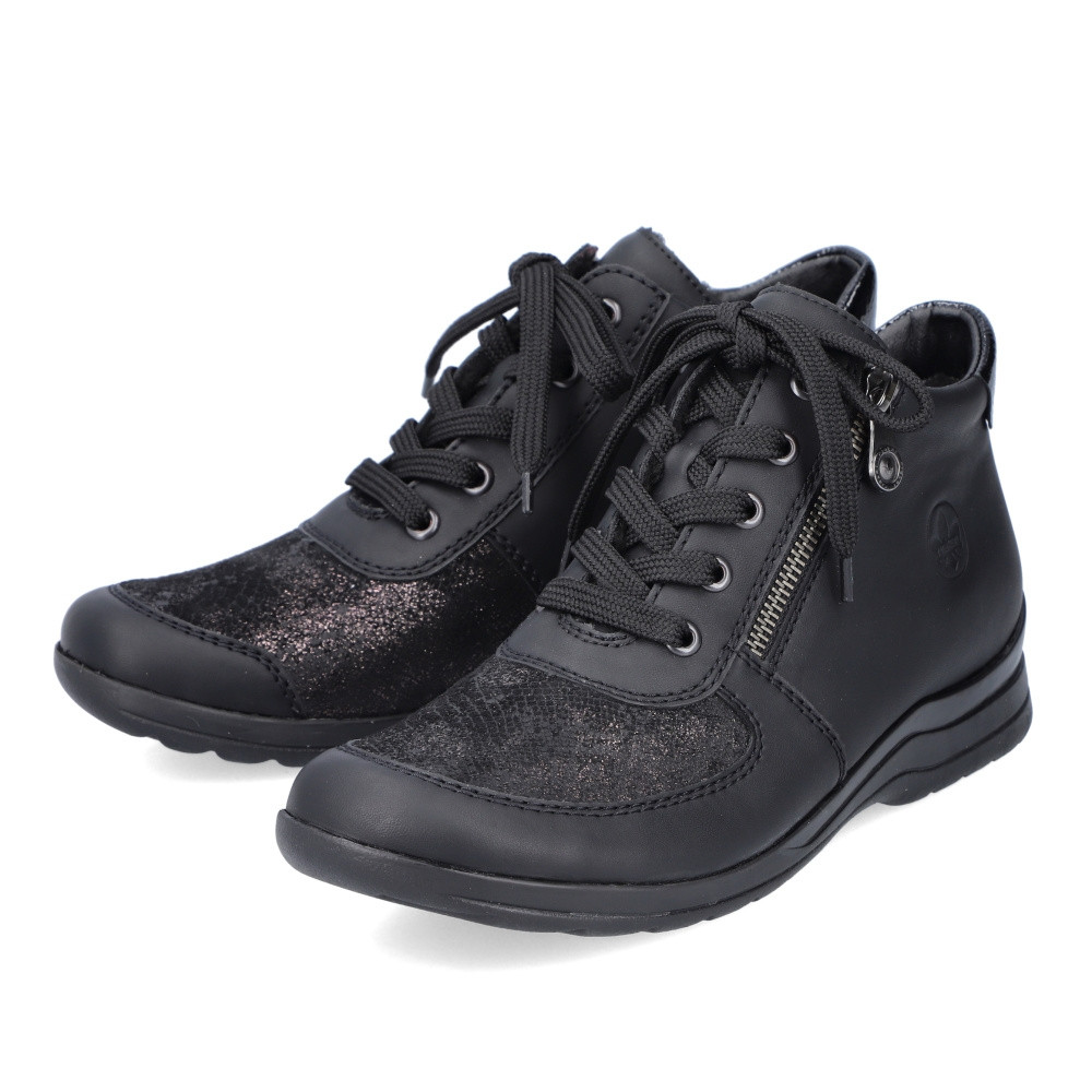 detail Dámská kotníková obuv RIEKER L1840-00 černá W2