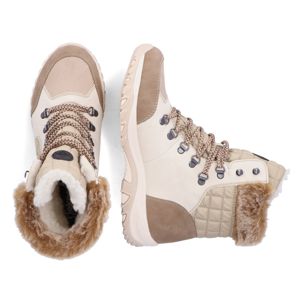 detail Dámská kotníková obuv RIEKER M9644-60 béžová W4