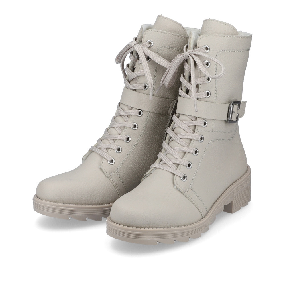 detail Dámská kotníková obuv RIEKER X0512-60 béžová W2