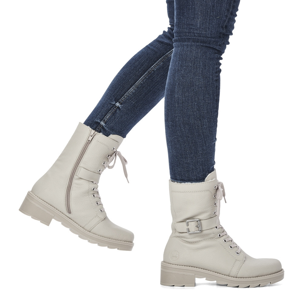 detail Dámská kotníková obuv RIEKER X0512-60 béžová W2