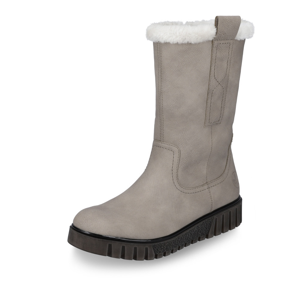 detail Dámské kozačky RIEKER Y3450-60 béžová W3