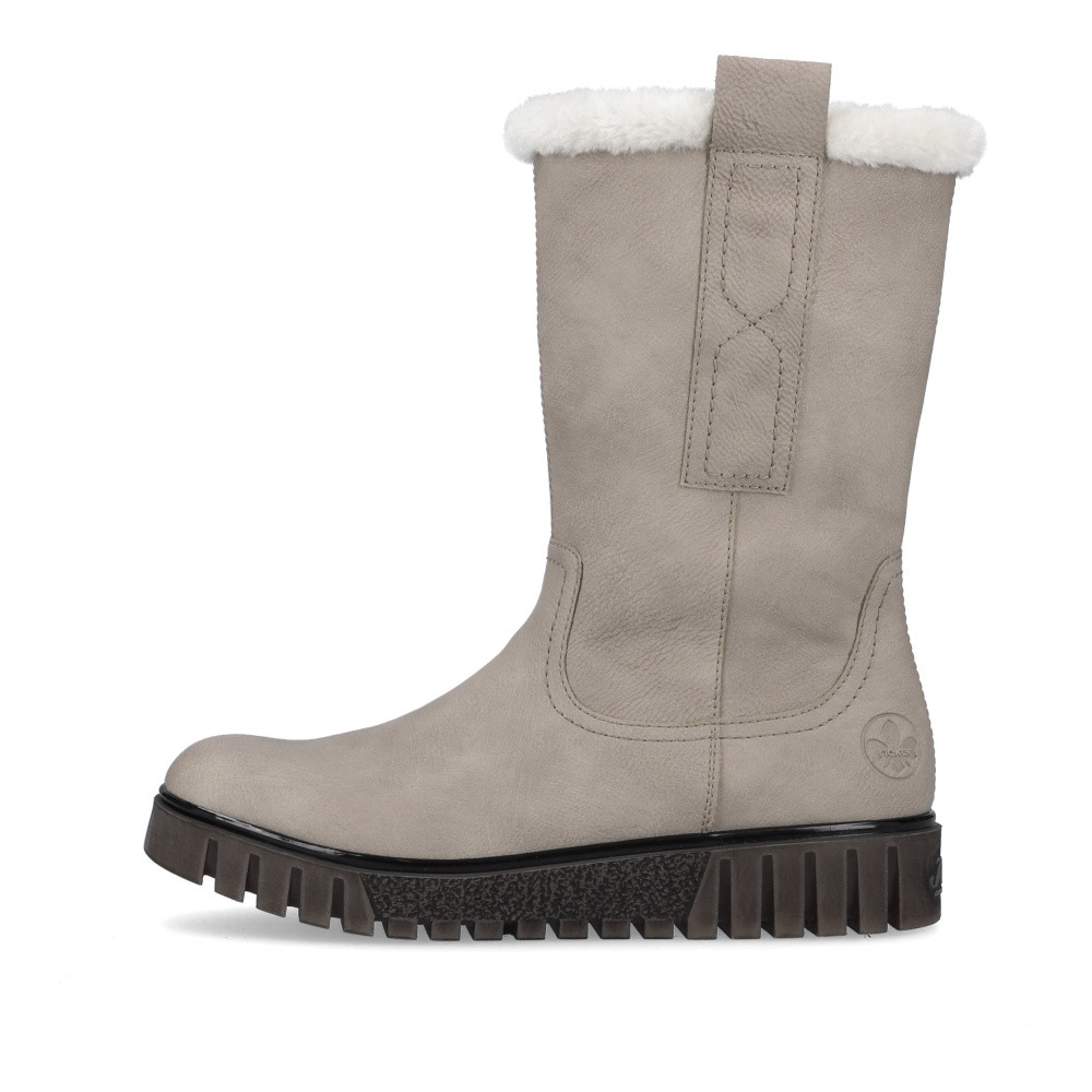 detail Dámské kozačky RIEKER Y3450-60 béžová W3