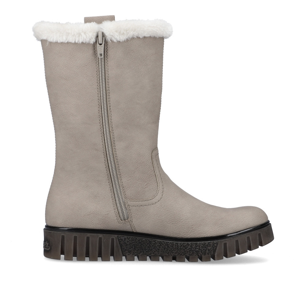 detail Dámské kozačky RIEKER Y3450-60 béžová W3