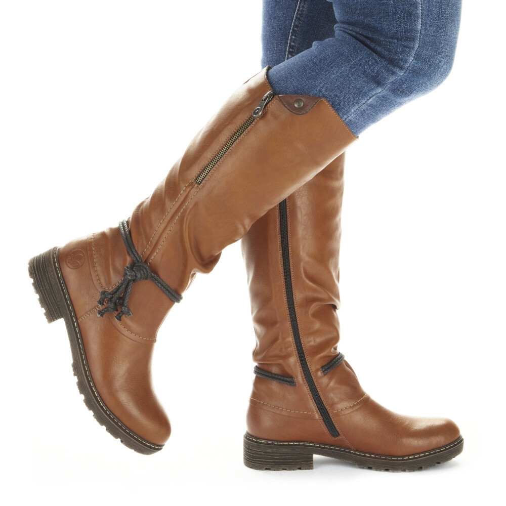 detail Dámské kozačky RIEKER Z4758-24 hnědá W4