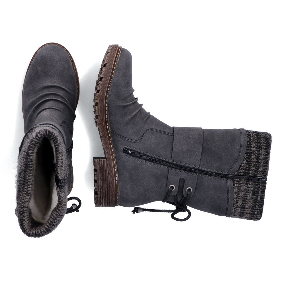 detail Dámské kozačky RIEKER Z4783-45 šedá W3