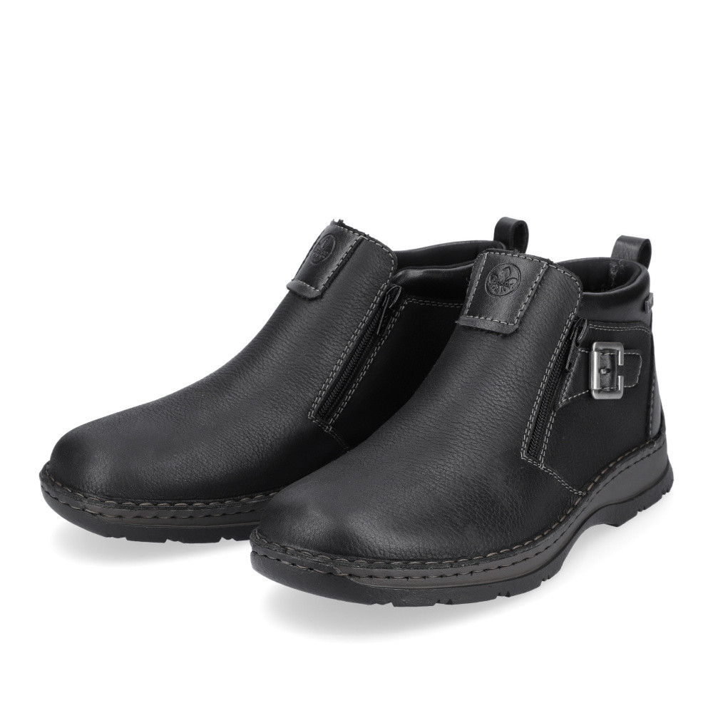 detail Pánska členková obuv RIEKER 05375-00 čierna W2