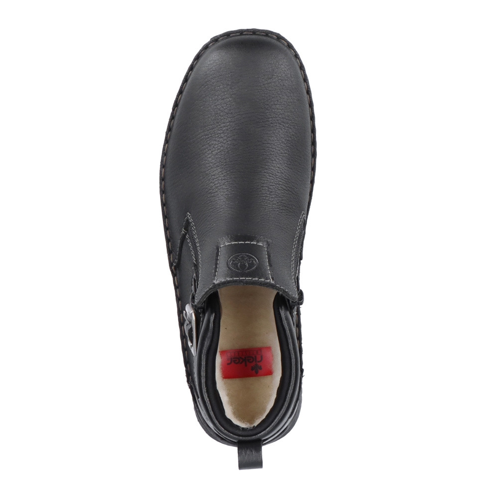 detail Pánska členková obuv RIEKER 05375-00 čierna W2