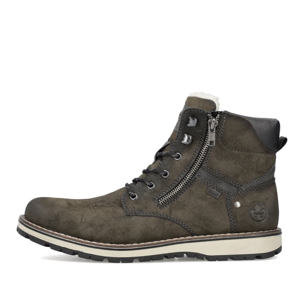 detail Pánská kotníková obuv RIEKER 38425-54 zelená W3