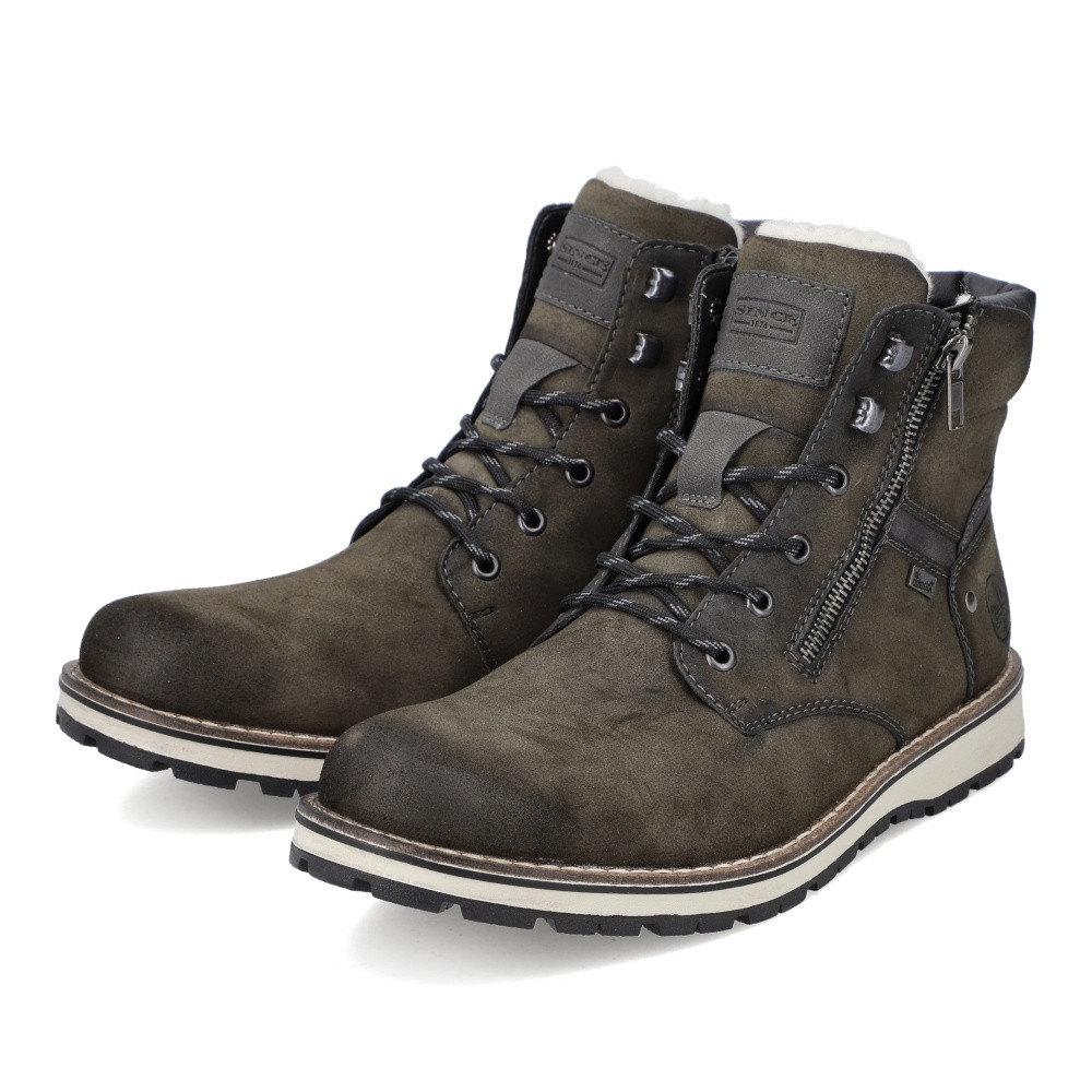 detail Pánská kotníková obuv RIEKER 38425-54 zelená W3