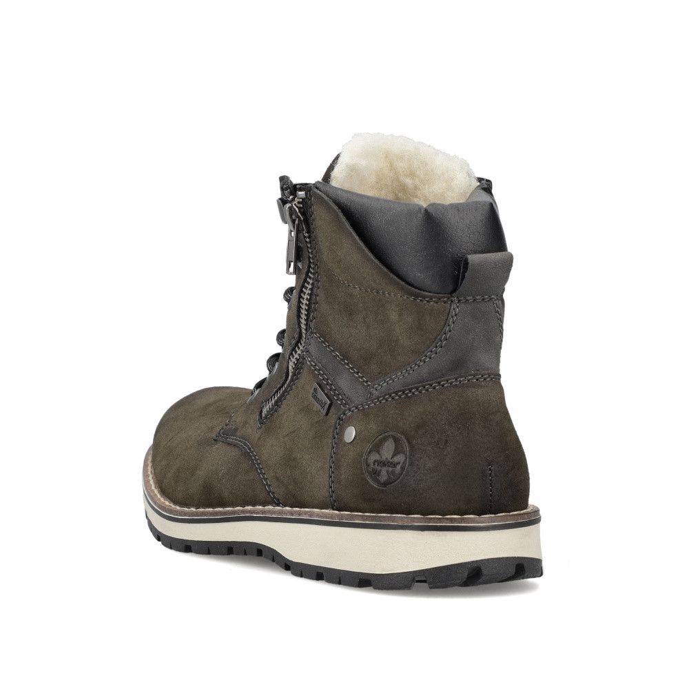 detail Pánská kotníková obuv RIEKER 38425-54 zelená W3