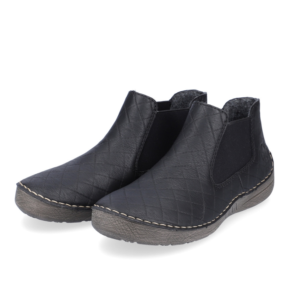 detail Dámská kotníková obuv RIEKER 52559-00 černá W2