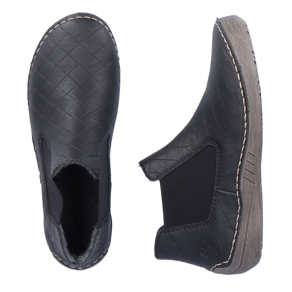 detail Dámská kotníková obuv RIEKER 52559-00 černá W2