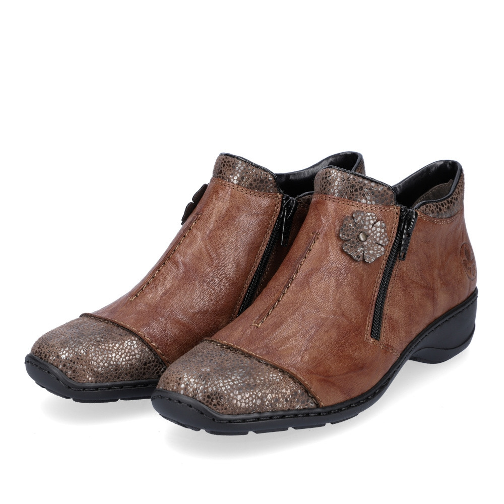 detail Dámská kotníková obuv RIEKER 58388-22 hnědá W4