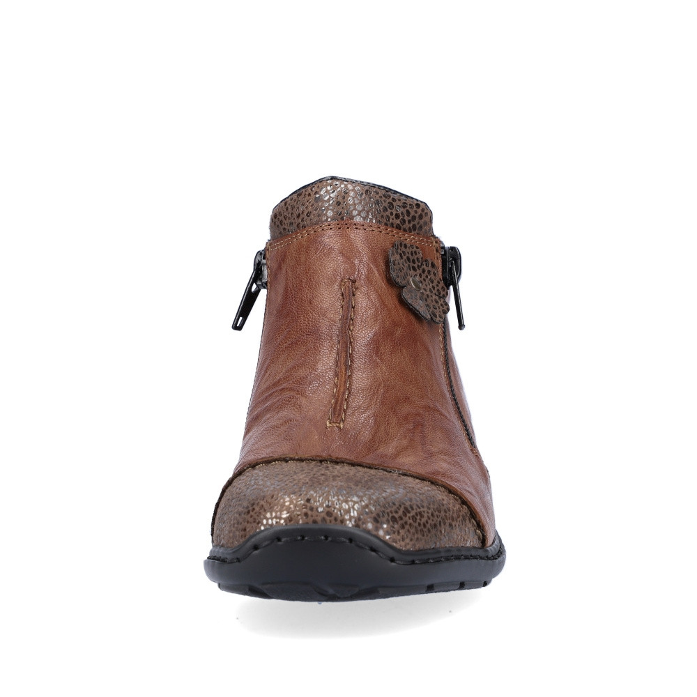 detail Dámská kotníková obuv RIEKER 58388-22 hnědá W4