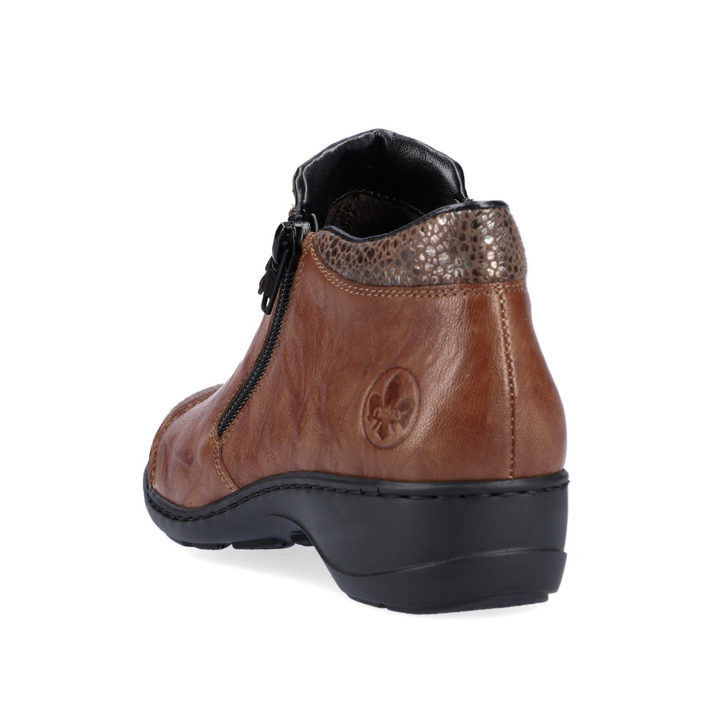 detail Dámská kotníková obuv RIEKER 58388-22 hnědá W4