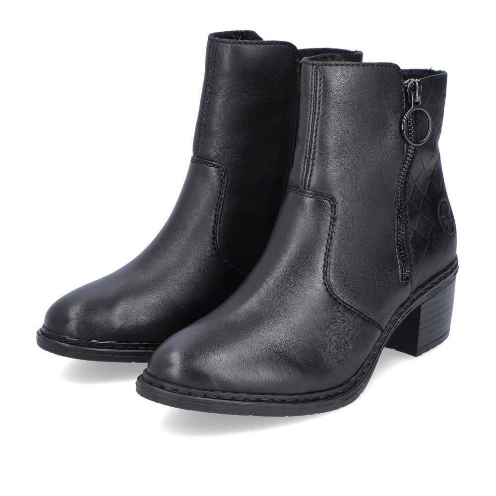 detail Dámská kotníková obuv RIEKER 70150-00 černá W3