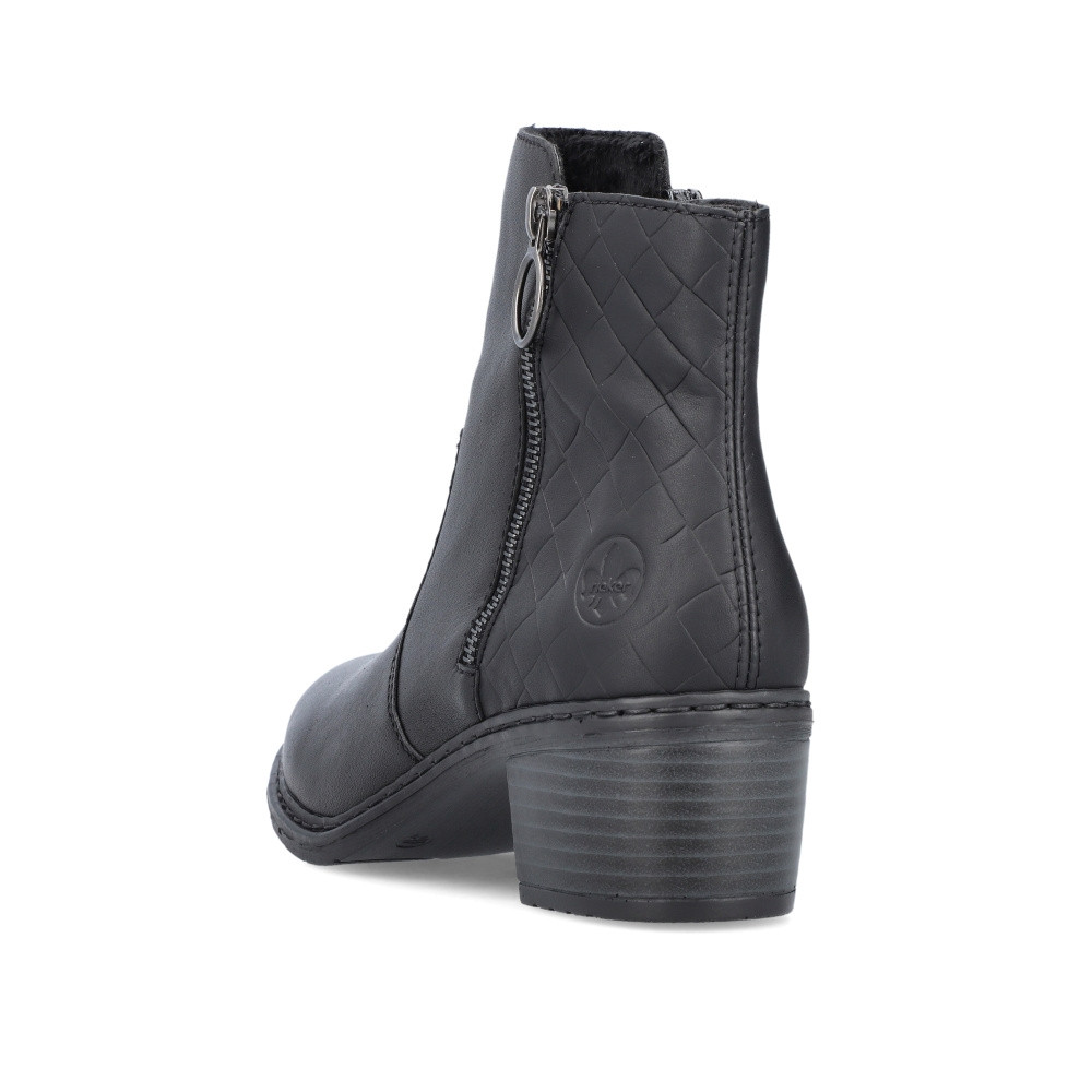 detail Dámská kotníková obuv RIEKER 70150-00 černá W3