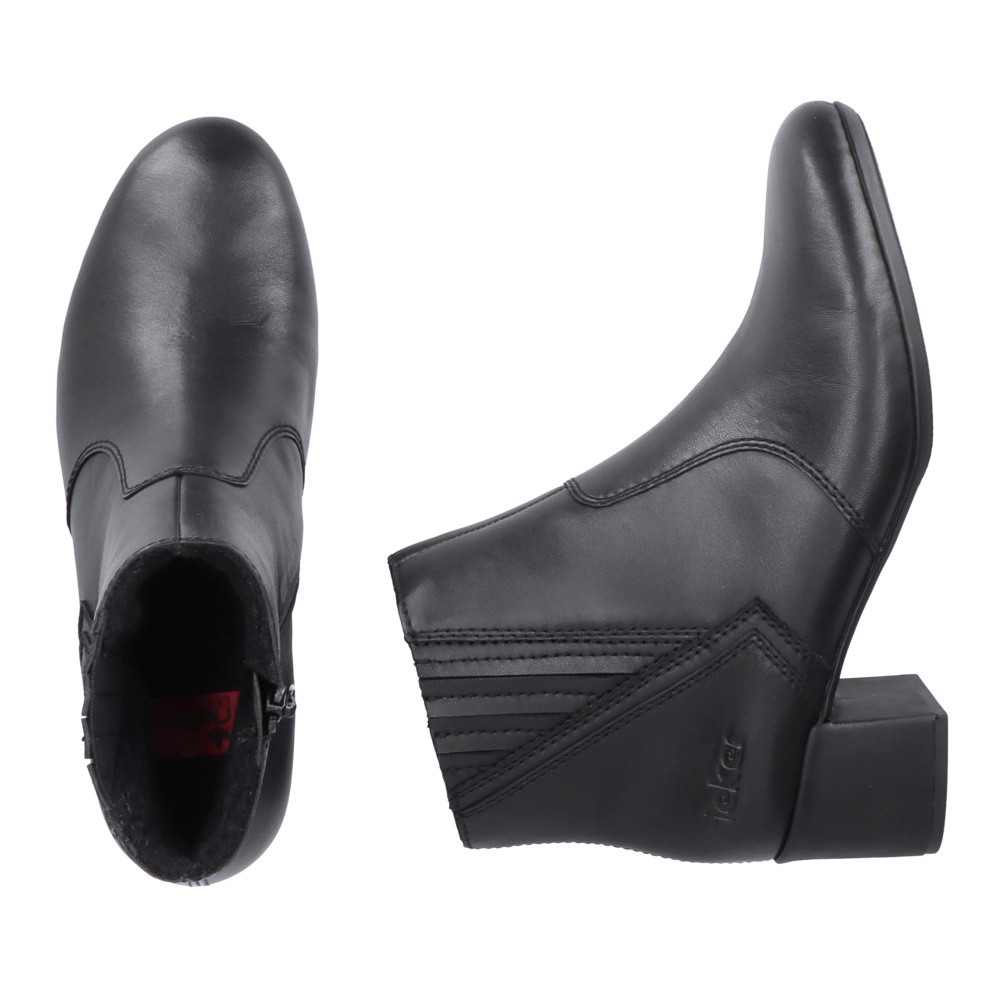 detail Dámská kotníková obuv RIEKER 70250-00 černá W2