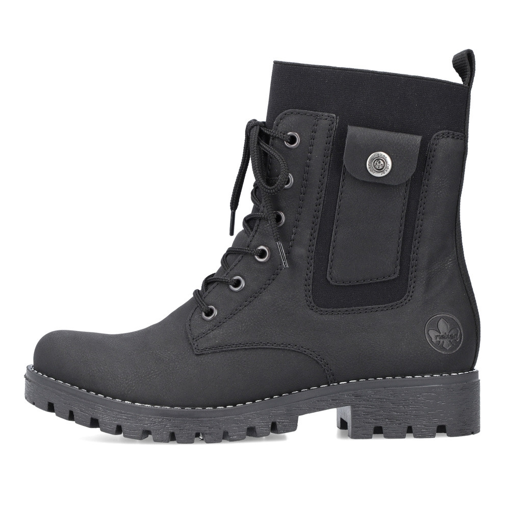 detail Dámská kotníková obuv RIEKER 78540-00 černá W2